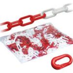 Cadena Plastica Roja y Blanca x Metro